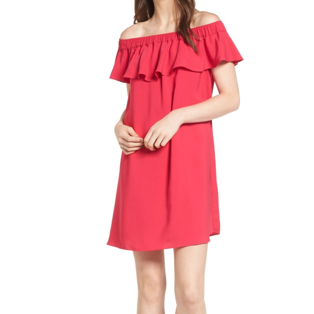 Chelsea 28 off the shoulder crepe dress